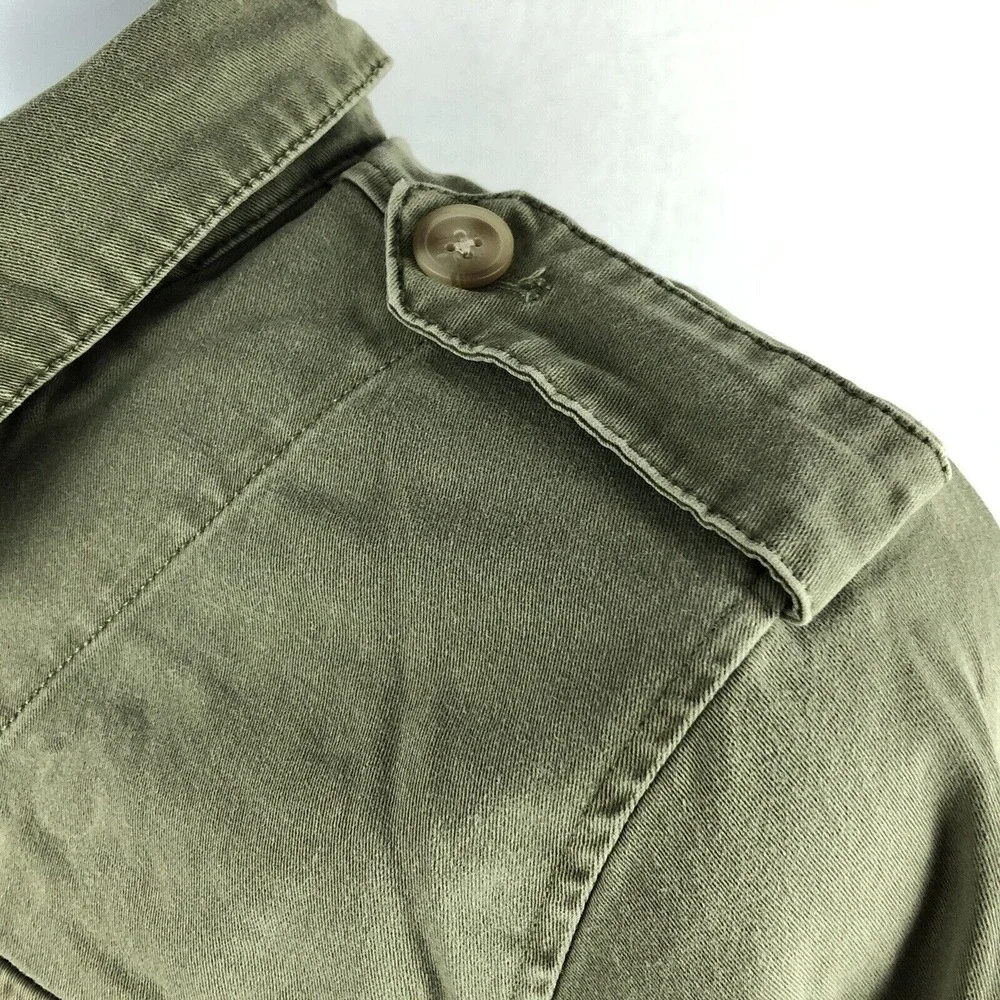 Torrid Women's Green Fashion‎ Stretch Jacket Size 2 Big Button Olive Green Boxy
